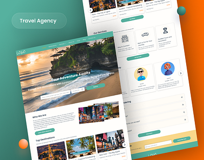 Landing Page Travel Agency design figma landing page travel agency ui ui design web design