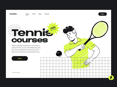 Tennis Courses Web Page branding creative interface design dribbbleshots. dribble portfolio ui