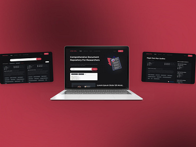 Job Portal Website figma job portal red black ui design website design