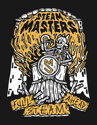 Full Steam Graphic Tee design e liquid hand lettering illustration lettering steam masters tee graphic thattypeguy typography