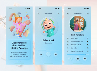 UI Design | Kids Music App Concept app concept app design child centric design digital design digital product figma figma design kids app kids ui mobile app music app music ui ui ui concept ui ux uiux user interface user interface design uxui wireframes