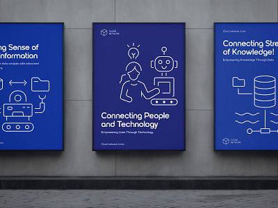 Cloud Network Icons big data branding clean cloud app cloud computing cloud storage cloud technology hosting icon internet minimalistic modern network packaging presentation saas tech technology ui web