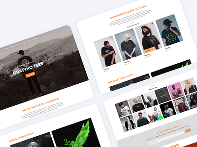 Graphic Tees - Clothing Landing page appdesign designsystem designthinking designworkflow frontenddesign interactiondesign mobileappdesign productdesign prototyping uidesign uiuxdesign userexperience userinterface uxdesign uxresearch uxstrategy uxuicommunity webappdesign webdesign wireframe