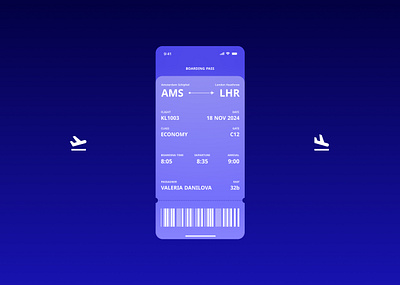 Daily UI #024: Boarding Pass boarding pass daily ui mobile ui