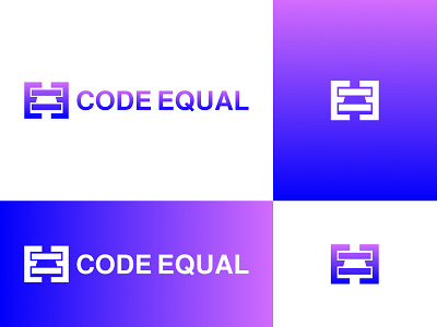 CODE EQUAL best branding code equal coding cool design graphic design illustration logo modern startup stylish