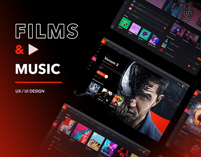 Film & Music Portal Design – Where Cinematic Magic Meets Musical design dribbble showcasde figma design film illustration lime agency music premium design ui uiux ux web development webdesign webdesign studio website design