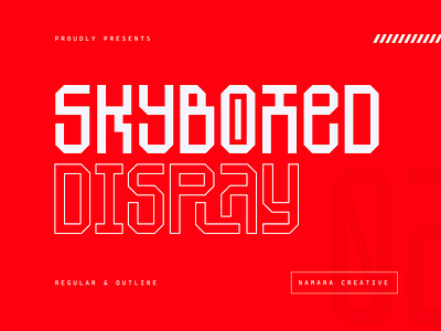 SkyBoxed - Futuristic Display Fonts branding display display font esport font fonts futuristic headline logo modern sport sport font typeface design typography