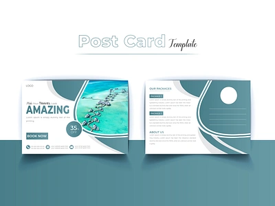 Professional And Creative Travel Post Card Design advertising branding business card design design eddm graphic designer holiday marketing post card postcard print print design template tour tourism travel travel postcard vacation vector