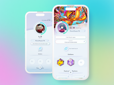 Pokémon TCG Pocket Profile Page Concept app design graphic design pokémon profile page ui user profile