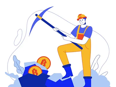 Earning Money 2D Animation 2d animation bitcoin mining blockchain crypto mining cryptocurrency digital economy earning money finance flat flat design illustration investment man miner mining tools money making motion salary work