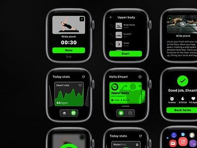 Fitness app, apple watch ui design apple watch fitness app fitness fitness center fitness ui gym app gym ui ui ui design watch workout app