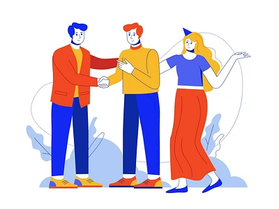 Congratulations 2D Animation 2d achievement animation business success celebration congratulations event festive flat group celebration handshake happy moment illustration motion party success team vector art