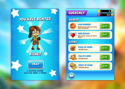 IOS Game UI design - Sky Punks app design game graphic design illustration ui