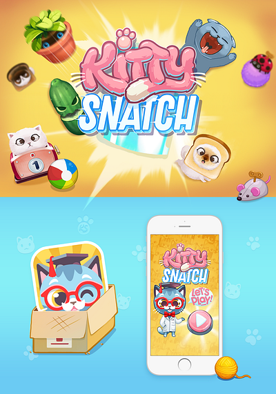 Game UI - Kitty Snatch Match 3 Cats