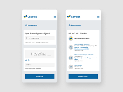 Correios - Tracking discover product design ui ux