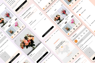 Flower Shop Mobile App figma florist flower flower app flower shop flower store mobile app online order ui ux