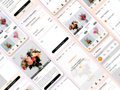 Flower Shop Mobile App figma florist flower flower app flower shop flower store mobile app online order ui ux