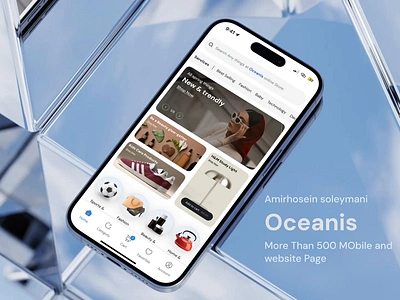 Oceanis - Mobile E-Commerce android animation app branding design ecommerce graphic design ios iphone landing logo mobile motion graphics shop store ui userflow ux uxui website