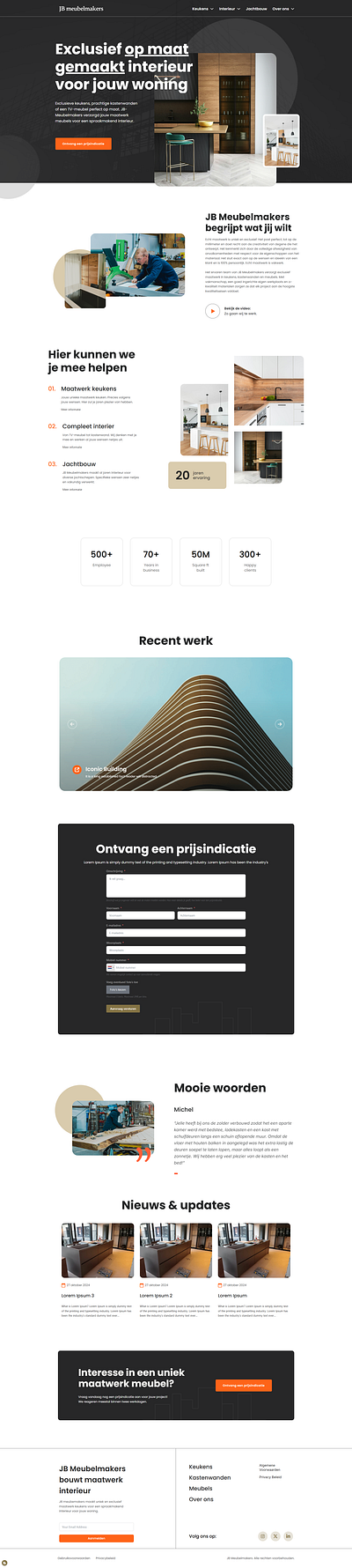 JB Meubelmakers - A WordPress Website bricksbuilder wordpress