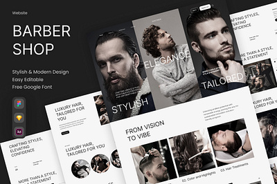 ChicTress - Barber shop fashion website landing page ui ux website