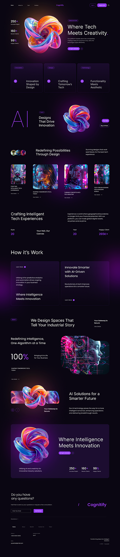 Cognitify - Technology AI Website landing page ui ux website