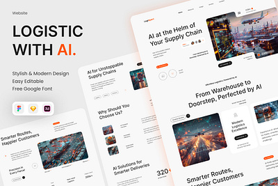 LogiXpert - Logistic AI website landing page product ui ux website