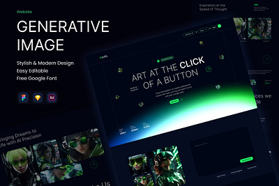 AIsuify - AI Generative Image Website agency ai landing page ui ux website