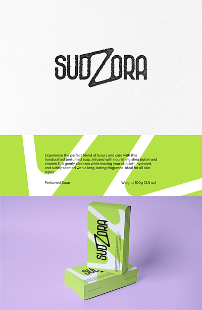 Perfumed soap SUDZORA (concept) branding concept creative design graphic logo soap