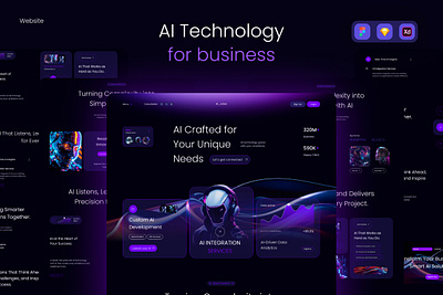 Ai Volve - AI Technology for business website ai business chart free landing page product tech technology tools ui ux website