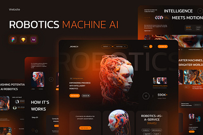 Iromech - Robotics Machine AI Website agency ai landing page product ui ux website