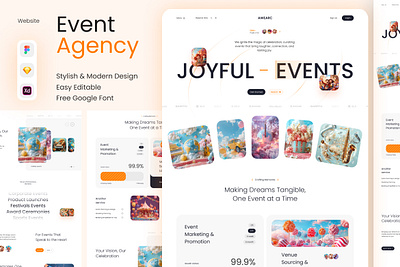 AweArc - Creative Event Agency Website agency landing page ui website