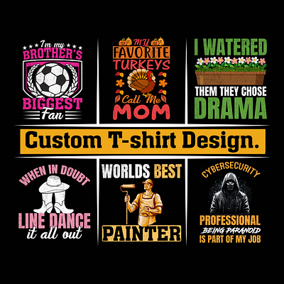 Custom T-shirt Design branding custom t shirt design design graphic design illustration logo merch pod seller t shirt t shirt design tayphography ui