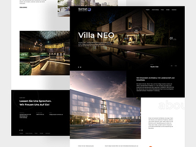 Querkopf Architekten architect architect landing architecture design hero hero section landing landing page ui web design website design