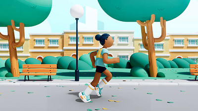 Parkrun-Summer 3d animation characterdesign illustration motiondesign