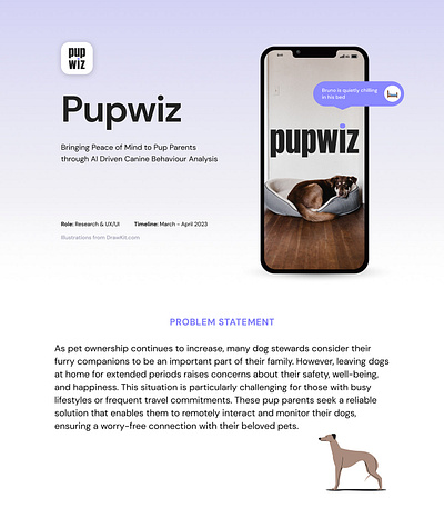 Pupwiz | Dog Surveillance App app branding design ui ux