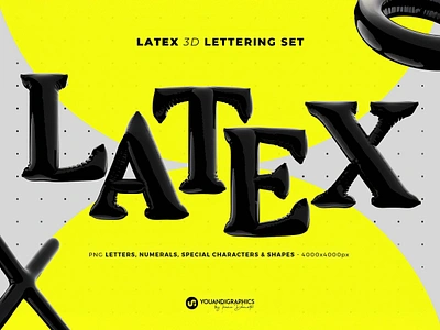 Latex 3D Lettering Set 3d abstract alphabet balloon download font inflated latex letters pixelbuddha plastic png rubber serif shapes transparent type typeface typography volume