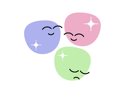 Character Development / Ding Blobs blobs characters ding visual design