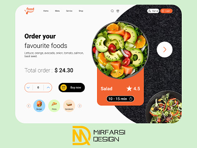 Product Page Design for a Restaurant Website designportfolio figma productpage restaurant restaurant website salad salad lovers ui uiux uiuxdesign webdesign