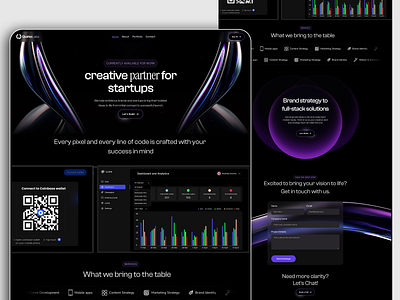 Quirkolabs - Creative design agency website agency agency dark mode agency landing page creative creative agency creative agency landing page dark mode design agency design agency landing page digital digital agency digital agency mockup hero hero section section ui agency ui design web website agency