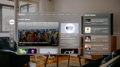 Spatial UI - Prothom Alo News Portal dailyui design designinspiration figma figmadesign graphic design spatialui ui uidesign uiux ux