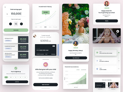 Banking Savings App: Deconstructed UI banking mobile mobile banking template ui