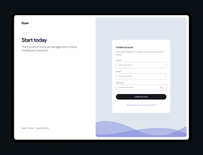 Sign up screen UI product design ui uiux ux design web design