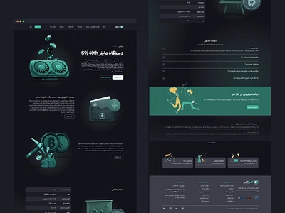 3D-rendered crypto miner landing page design 3dvisuals abba30 afratether bitcoin btc crypto cryptomining cryptotech darkmode etc landing landingpage miner tether usdt