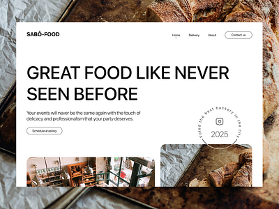 SABÔ FOOD brutalism design desktop flat flat design interface modern ui website