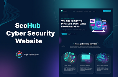 SecHub - Cyber Security Website Design brand website design bussiness website cool website cool website design corporate website cyber security cyber security website design figma website design financial website graphic design modern website promo website security dashboard security website ui web design