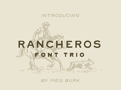 Rancheros - Western Font Trio coffee font hand made handwriting mezcal new mexico ranch rancher rancheros rancheros western font trio santa fe tequila texas type vintage