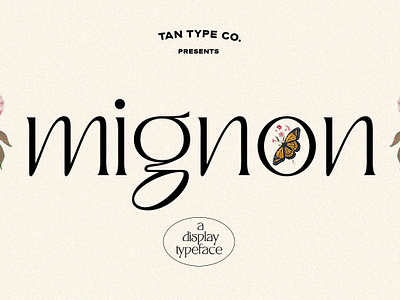 TAN - MIGNON art deco art deco font classy font elegant font groovy font mid century mid century font minimal font minimalist font retro font simple font tan mignon vintage font