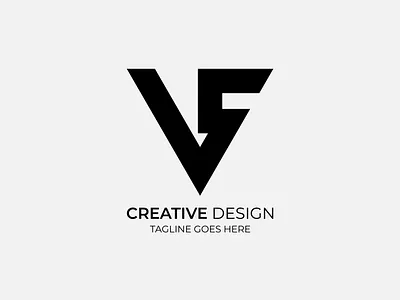 V S Modern Monochrome Logo Design illustration v s logo