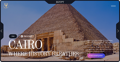 Egypt tourism website creativedesign designinspiration egypttourism traveldesign travelwebsite uiuxdesign userexperience userinterface webdesign