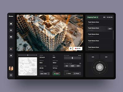 Drone Dashboard building camera drone construction control controller dashboard dorne drone app drone control drone marketplace drone shop drone store drone website drones fpv mavic monitor navigation remote control simulator